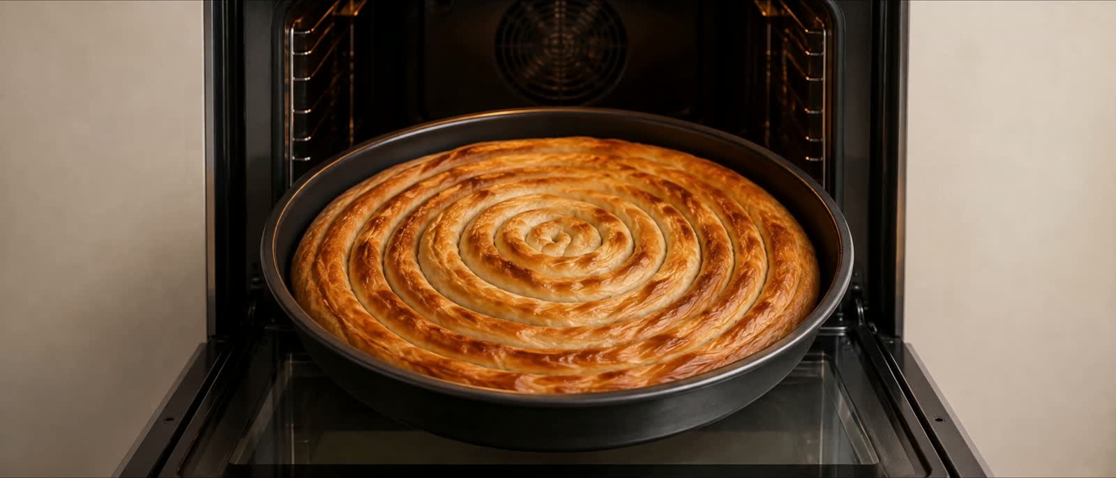 Ein goldener Spiralburek, frisch aus dem Ofen